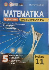 Image of Matematika Tingkat Lanjut untuk Siswa SMA-MA Kelas 11 Kurmer Marthen